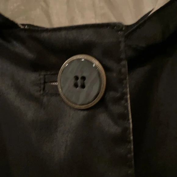 VTG British Mist Black Gold Made in Belarus Raincoat Cape Trench Old Money Sz 12 - Picture 7 of 7